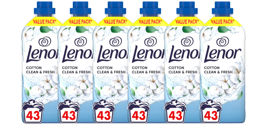 Lenor Cool Cotton Fabric Conditioner 43 Washes x 6